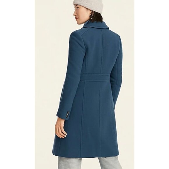 NWT J.Crew Classic Lady Day Coat in Deep Midnight Italian Doublecloth Wool 8P - Picture 8 of 9